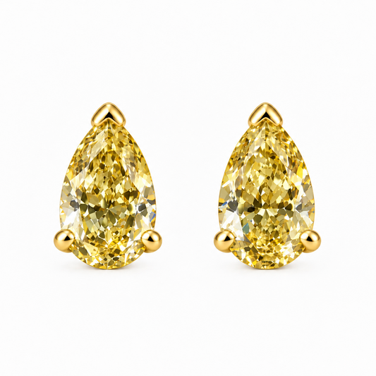 01 Gigi 4ct Canary Diamond Studs