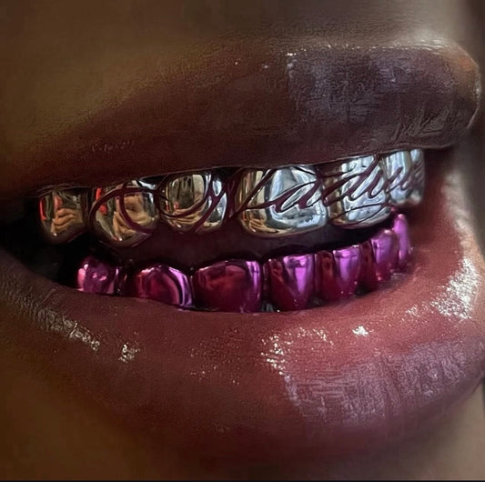 03 Pink Script Grillz